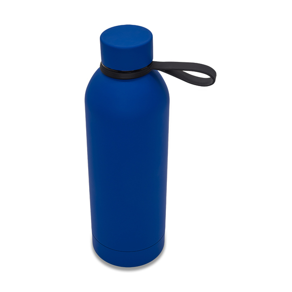 R08993.44 - Butelka termiczna z uchwytem Mendoza Duo 500 ml, ciemny niebieski