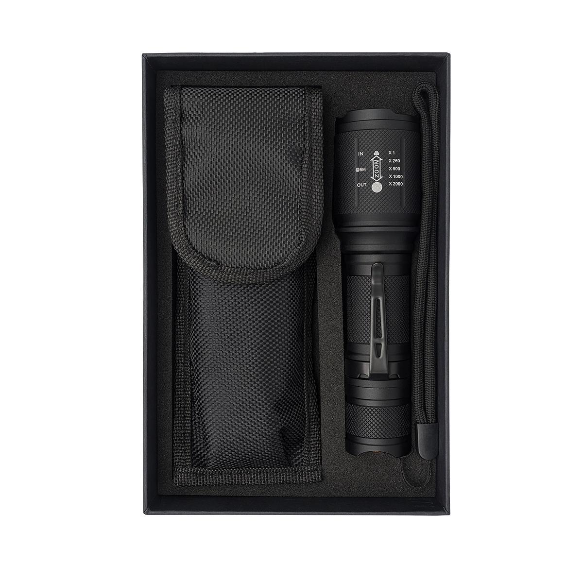 R35659.02 - Latarka z etui w pudełku Luxen, czarny