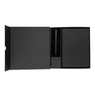R02343 - Zestaw upominkowy notes z długopisem Solene, czarny 