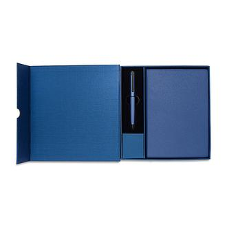 R02343 - Zestaw upominkowy notes z długopisem Solene, niebieski 