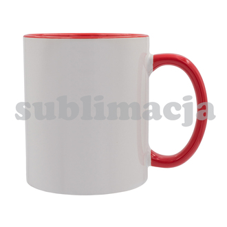 R85319 - Kubek z powłoką sublimacyjną Gaeta 330 ml, czerwony 