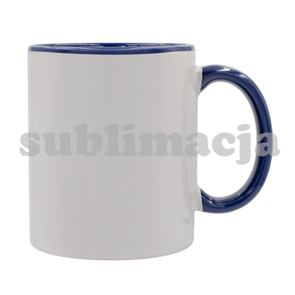R85319 - Kubek z powłoką sublimacyjną Gaeta 330 ml, granatowy 