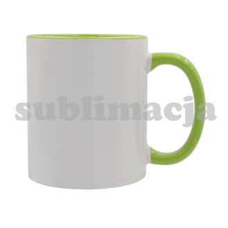 R85319 - Kubek z powłoką sublimacyjną Gaeta 330 ml, jasnozielony 