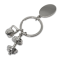 R73132.01 - Brelok z motywem sportowym GymKey, srebrny 