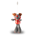 R73839 - Brelok odblaskowy Reindeer, szary/czerwony 